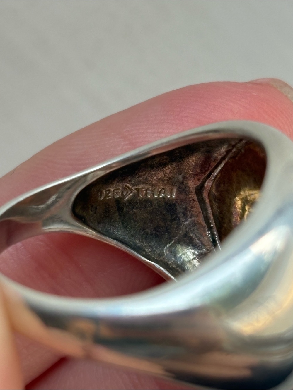 Retired Silpada Sterling Silver Bronze Two Tone Wood Grain Timber Ring - Picture 9 of 10